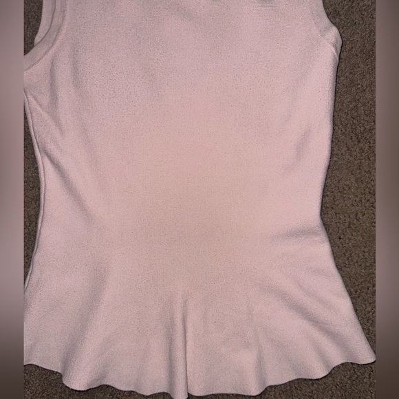 ANN TAYLOR - PEPLUM KNIT SLEEVELESS SWEATER TOP BLOUSE TANK - Picture 5 of 6